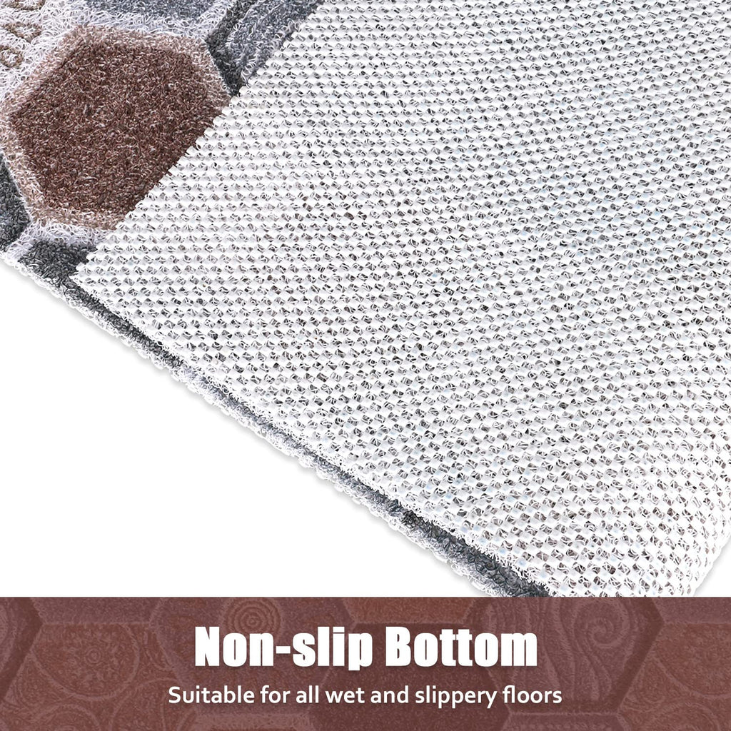 Shower Mat Non-Slip, Soft Comfort Bath Mat with Drainage Holes, PVC Loofah Massage Bathmat for Shower,Tub,Bathroom,Wet Areas, Quick Drying