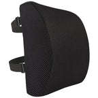 Amazon Basics Rectangular Comfortable Back Support Cushion for Office Chairs, Memory Foam, Black