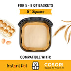 250 pcs Air Fryer Liners, Disposable Airfryer Paper Liners – Non-Stick and Oil Proof for Easy Cleanup, Great for Oven, Pans & Baking – 8” Square for 5-8 qt Basket by Baker's Signature