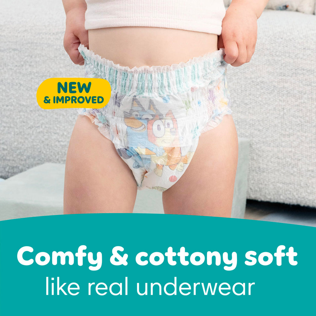 Pampers Training Pants - Easy Ups Boys & Girls Bluey - Size 5T-6T, 84 Count, Children's Potty Underwear (Packaging May Vary)