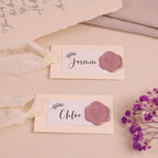 UNIQOOO Wax Seal Stickers - Eucalyptus Wedding Invitation Envelope Seal Stickers, 50 Pcs Self- Adhesive Dusty Mauve Stickers, Perfect for Invitation, Christmas, Gift Wrapping, Party