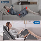 Negwoo 7PCS Orthopedic Bed Wedge Pillow Set for Sleeping, Post Surgery Foam Support Pillow for Back, Neck, Leg Pain Relief and Acid Reflux, Comfortable Adjustable Sitting Back Pillow Grey