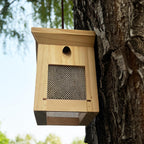 Carpenter Bee Traps for Outside, Piched Roof Nature Hanging Wood Boring Bee Trap for Outdoor Insect Trap (1 PCS)