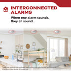 Kidde Hardwired Smoke Detector, AA Battery Backup, Interconnectable, LED Warning Light Indicators, 2 Pack