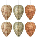 DECYOOL 6 Pack Paper Wasp Nest Decoy Hanging Wasp Nest Stay Away from Wasps Hornets Yellow Jackets(Mixed Color)