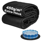 Abimars Pool Liner Pad for Above Ground Pools, 18 FT Round Extra-Thick Pool Mat, Seamless Comfort Underfoot, Puncture-Resistant Industrial-Grade Black Synthetic Fiber Pad