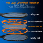 2-Pack Electric Fly Swatter – Battery Powered Mosquito & Bug Zapper Racket with Safe Mesh & Wall-Mount Design for Indoor and Outdoor Use (Black & Gray)