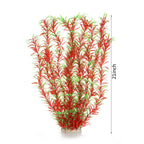 JIHAQUA Aquarium Decor Plastic Plants Extra Large 21 Inches Artificial Fish Tank Plants Tall Fish Tank Decorations (Wine 2pcs)