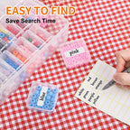 Bead Organizer Box, 60pcs Small Clear Plastic Storage Containers, Craft Storage Box Features Hinged Lid and Labels, Mini Boxes for Bracelets, Jewelry, Diamonds, Clay Beads, Screws, Seeds, Small Parts