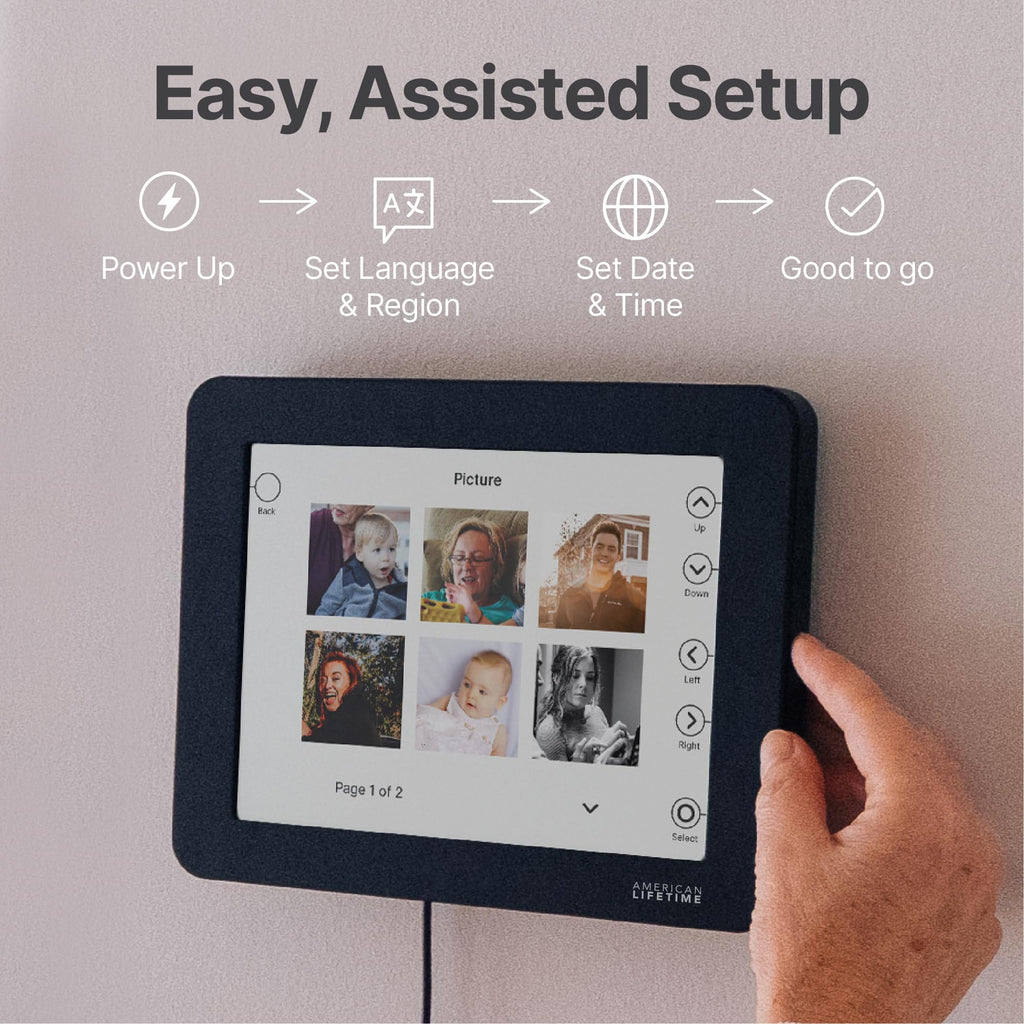 American Lifetime 【New 2024 Dementia Clock Large Digital Clock for Seniors, Digital Clock Large Display with Custom Alarms, Clock with Day & Date for Elderly, Large Number Digital Clock Premium Black