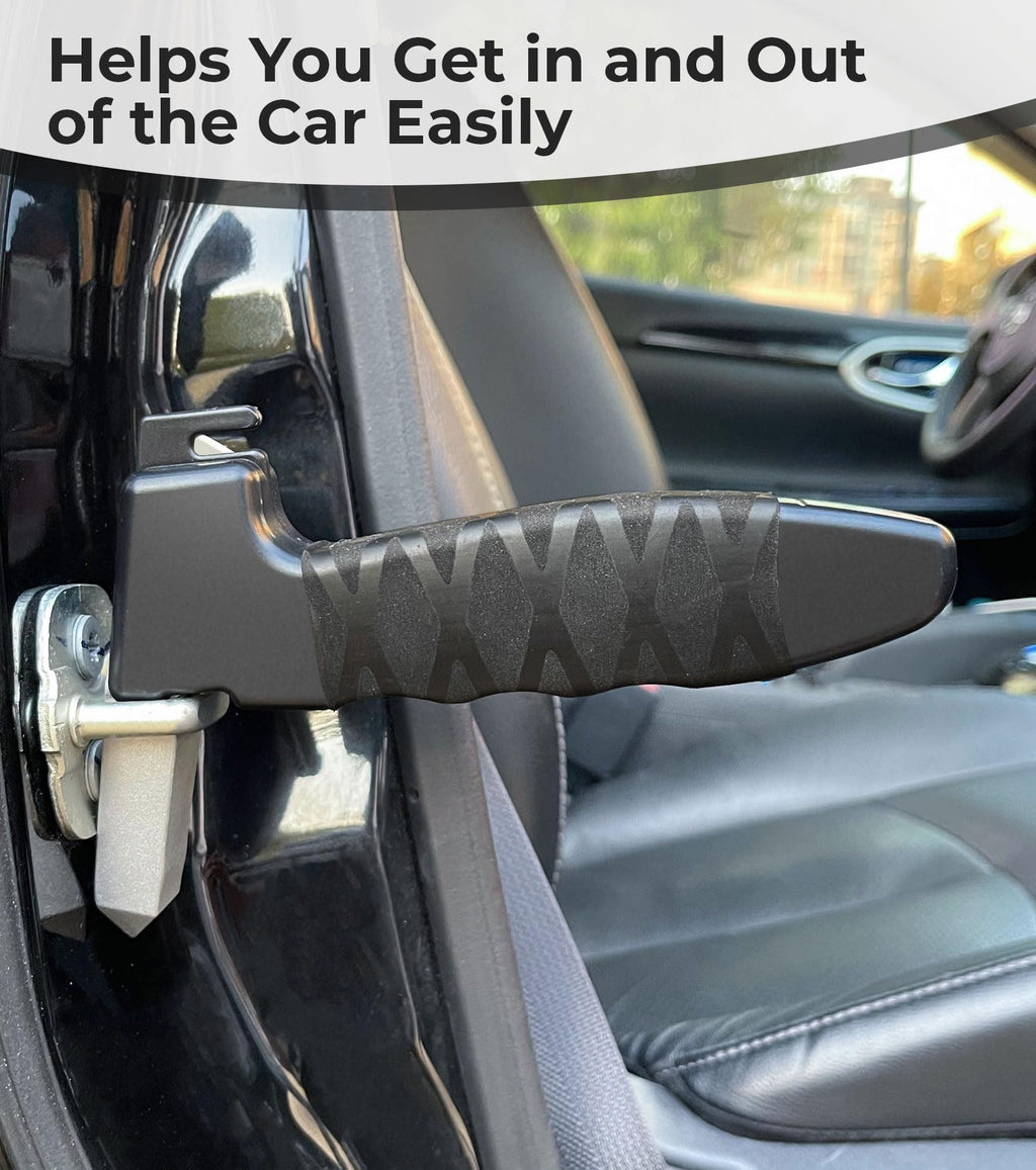 Realunisence 2 Pack Car Handle Assist for Elderly Car Door Handle for Elderly Auto Cane Portable Vehicle Support Handle and Handicapped Car Cane for Easy exit Handle for car Black