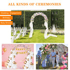 Adorox 7.8ft Garden Arch Trellis for Climbing Plants, Metal Arch Frame, Pumpkin Archway Outdoor Garden Arbors and Arches for Halloween Christmas Birthday Party Baby Shower Decoration(Black)