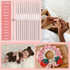 Aeelike Crochet Kit for Beginners Adults, Crochet Kits Include Yarn, 59pcs Crochet Starter Kit for Beginners,Ergonomic Crochet Hooks 2.0-6.0 mm, Lace Steel Needles 0.6-1.9 mm