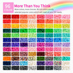 Friendship Bracelet Making Kit 96 Colors, 900pcs Letter Beads, 100pcs Number Bead, Gold Silver Spacer Charms for Concert Bracelets Jewelry Craft
