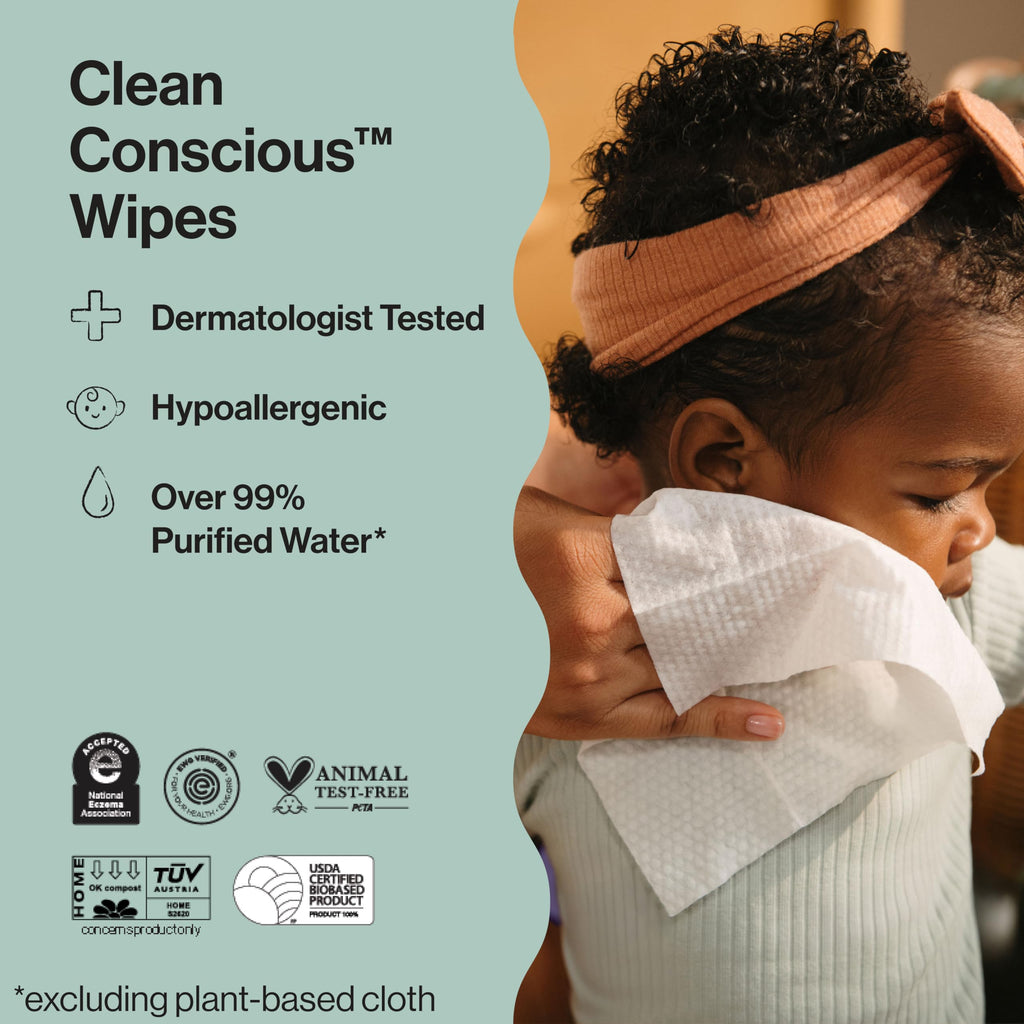 The Honest Company Hypoallergenic Multi-Use Baby Wipes for Sensitive Skin, Geo Mood, 288 Count