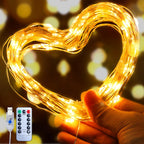Minetom USB Fairy Lights Plug in, 66 Feet 200 LED Twinkle String Lights with Remote and Timer, Waterproof 8 Modes Starry Lights for Indoor Wreath DIY Party Wedding Christmas Decoration, Warm White
