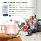 YIKUBEE Essential Oil Diffuser with Essential Oils Set, 6x10mL Essential Oils for Diffusers for Home, 500ml Humidifier with Remote Control, Aromatherapy Diffusers for Essential Oils Large Room