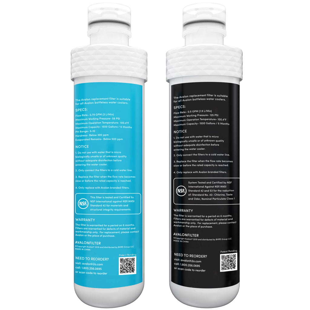 Avalon Genuine Replacement Filters for Avalon Bottleless Water Coolers, NSF Certified, Patented, 2 Count (Pack of 1)