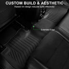 LUMWAY Floor Mats for 2016-2025 2026 Dodge Durango 6-Seater (Only for Bucket Seats), TPE All Weather Durable Floor Liners for Durango Accessories