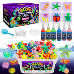 Kiditos Glow in The Dark Magic Water Elf Toy Kit, Magic Aqua Fairy Water Gel Kit with 6 Glow Colors and 6 Molds. Christmas Gifts, Birthday Gifts, Party Favors, Arts & Crafts DIY STEM Kits for Kids