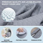 COOLBEBE Bed Wedge Pillow for Sleeping, 12" Elevated Wedge Pillow for Sleep Apnea with Washable Cover, 12Inch Foam Wedge Triangle Pad for Acid Reflux, Gerd, Snoring and After Surgery(Grey)