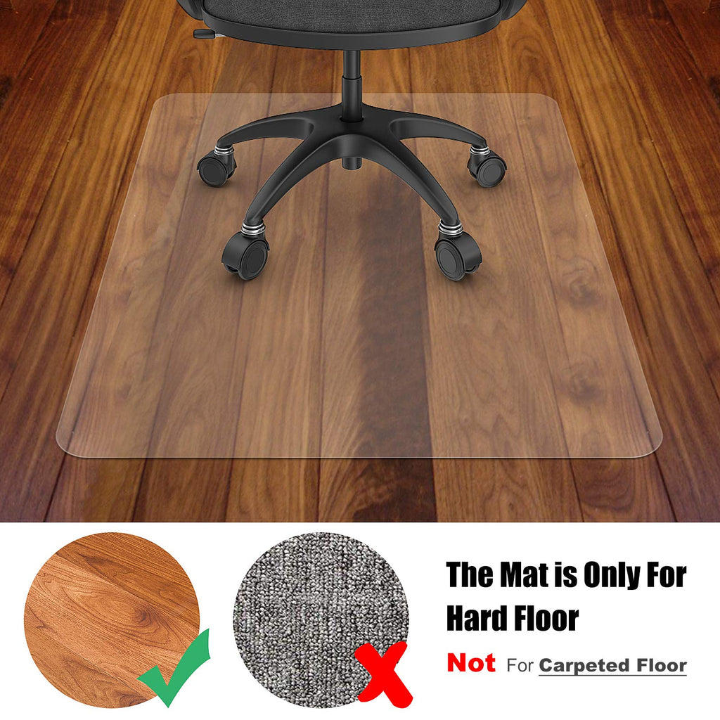 Azadx Office Chair Mat for Hardwood Floor 36 X 48, Plastic Mat for Office Chair Easy Glide on Hard Floors, Clear Computer Chair Mat Office Floor Mat Protector for Wood Floors