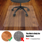 Azadx Office Chair Mat for Hardwood Floor 30 x 48'', Small Chair Mats Clear Easy Glide on Hard Floors, Rolling Chair Mat Plastic Mat Under Desk Chair, 2PCS
