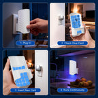 Flying Insect Trap for Indoors, Plug-in Fly Trap Bug Catcher for Gnats, Fruit Flies & House Flies, Upgraded Blue UV Light Trap with Sticky Cards, Silent & Mess-Free, 1 Device + 5 Refill