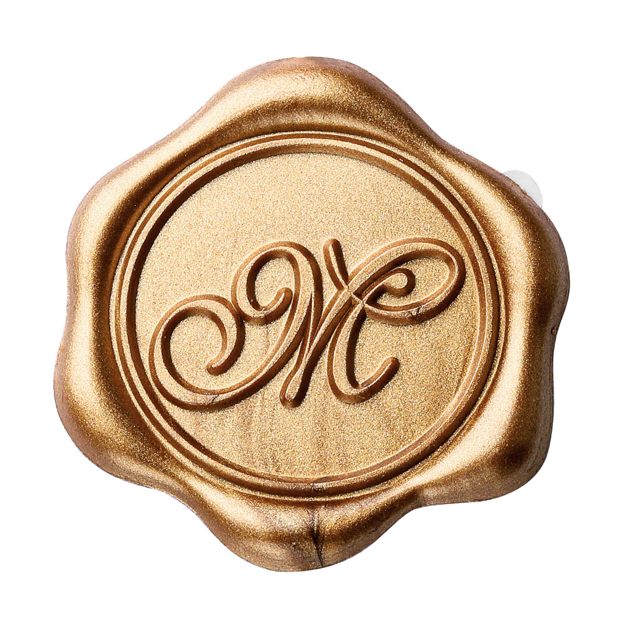 Yoption Initial Alphabet M Adhesive Wax Seal Stickers, 50 Pack Letter Wax Seal Stickers Envelope Seal Stickers Envelope Seals Self Adhesive Gold Stickers for Wedding Party Birthday Christmas (M)
