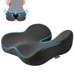 Soft Support Memory Foam Seat Cushion - Wide Cushion for Wide Hip Office Workers, Car Drivers - Sciatica,Tailbone Pain Relief,Office Chair Cushion & Car Seat Cushion (Gray)