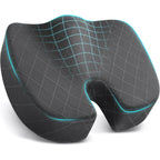 TushGuard Seat Cushion - for Office Chair, Car Seat, Airplane, Bleacher - Sciatica & Coccyx Pain Relief Desk Chair Cushion for Long Sitting Office Workers, Car Drivers(Grey, XX-Large)