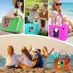 Silicone Phone Holder for Bogg Bags, Compatible Phone Case Attachment & Similar Beach Tote Bag Accessory – Ideal Holder for Bogg, White