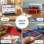 Cricut Joy™ 2 Essential Bundle + Digital Content, Blue - Ultra-Compact Cutting Machine - Perfect for Making Cards, Stickers, Labels, & More - Includes Supplies for 35 Projects + Bonus Digital Content