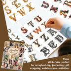 50 Sheets Alphabet & Number Letter Stickers for Scrapbooking, Journaling & DIY Crafts, Vinyl Adhesive Sticker Letters for Scrapbook Supplies, Journals, Planners & Decorative Projects