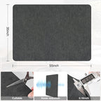 Placoot Desk Chair Mat for Hardwood Floor Corduroy Surface 1/6" Thick 55"x35" Office Chair Mat for Rolling Chairs-100% Large Anti-Slip Backing Under Desk Low-Pile Office Rug Floor Mat for Office/Home
