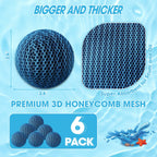 MTWEAR Hot Tub Scum Absorber, 6 Pack Spa & Pool Scum Eliminating Balls,hot tub scum Balls,Scum Sponge for Spa Hot Tub, Hot Tub Accessories, Oil Absorbing Sponge for Hot Tub Skimmer