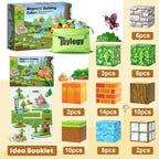 Magnetic Blocks-Build Mine Magnet World Pumpkin Edition Kids Games Toys for Boys Girls 3+ Years Old Magnetic STEM Construction Toys Ages 4-6 6-8 5-7 for Halloween Birthday Gifts