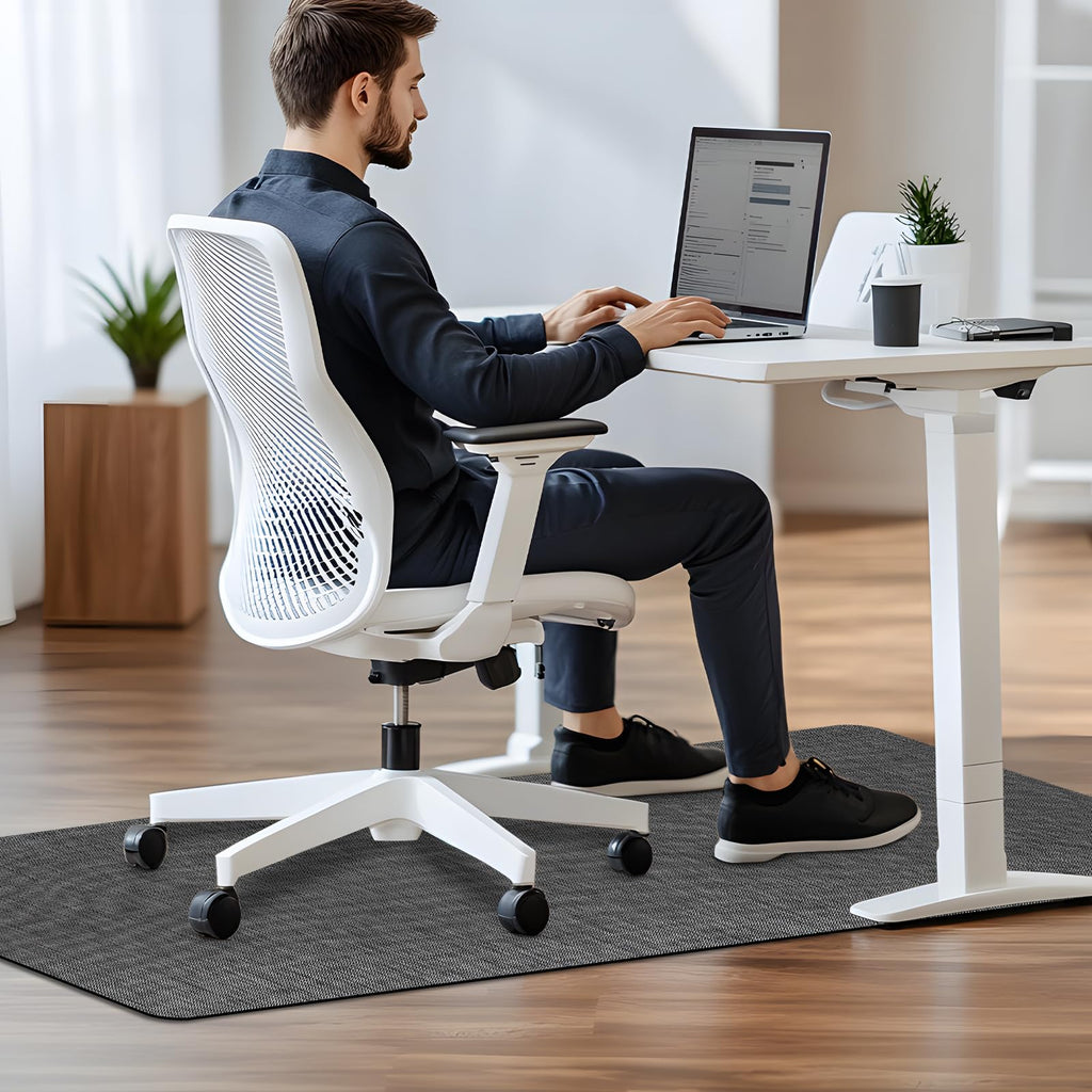 AiBOB Office Chair Mat for Hardwood Floor & Tile Floor, 53" x 45"Heavy Duty Computer&Desk Chair Mat for Rolling Chairs, Hard Floor Protector for Home Office
