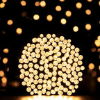 POTIVE 42.7Ft Warm White Solar Christmas Lights, 2 Pack Total 200 LED Solar Lights Outdoor, 8 Modes Solar String Lights Outdoor Waterproof for Tree Patio Yard Wedding Garden Decorations