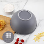 COOK WITH COLOR Plastic Nesting Mixing Bowls Set - 12 Piece includes 6 Prep Bowls and 6 Lids, Microwave Safe (Gray Ombre)