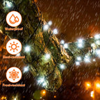 82FT 200 LED Color Changing Christmas String Lights with Remote & Timer & Memory Function, 9 Lighting Modes Waterproof Fairy String Lights for Xmas Tree Holiday Party Garden (Warm White & Cool White)