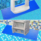 SKARUMMER Swimming Pool Ladder Mat - Protective Pool Ladder Pad Step Mat with Non-Slip Texture, Blue Medium Pool Step Mat, Pool Liner Protection Mat 36 inch X 17 inch