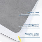 Corduroy Chair Mat for Hardwood Floor, 55"x35" Office Chair Mat Desk Chair Mat for Rolling Chair, Large Anti-Slip Backing Low-Pile Office Rug Floor Mat for Office/Home Light Grey