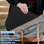 Wllead Gel Portable Seat Cushion (14.5" x 10.6") Foldable Travel Cushion, for Airplane Seats, Camping, Stadium, Cinema, Garden Benches Seat Cushion, Relieve Sedentary Pain