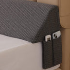 Bedluxe King Wedge Pillow Headboard (76"x10"x6"), Bed Wedge Pillow for Headboard, Foam Headboard Pillow, Bed Gap Filler King - Fill The Gap (0-7"), Mattress Gap Filler (Air-Layer Black, 76"x10"x6")