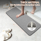 Joyhalo Shower Mats for Showers Anti Slip for Elderly, 47'' x 16'' Non Slip Bath Mat for Inside Shower, Bath Tub Mats for Bathroom Non Slip for Shower, PVC Loofah Bathroom Mats, Grey