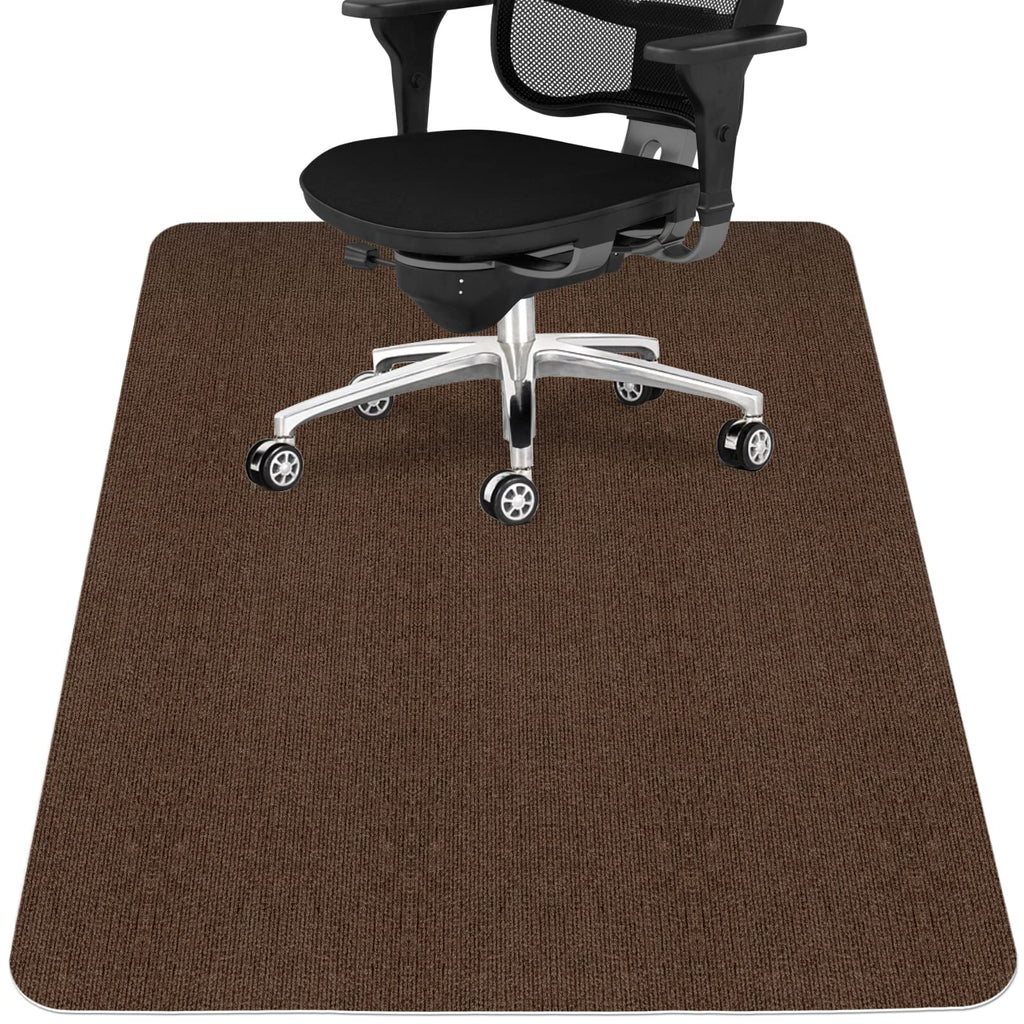 Sycoodeal Office Chair Mat for Hardwood Floor,Office Computer Gaming Chair Mat for Tile Floor,Large Floor Protector Rug,Anti-Slip,Easy to Clean,Coffee(48"x36")