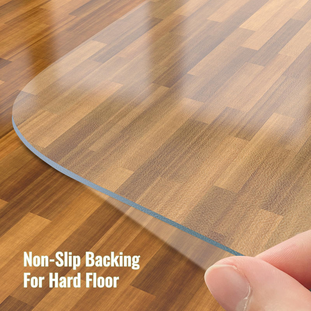 Luxstep Office Chair Mat for Carpet, Computer Desk Mat, Heavy Duty Hardwood/Tile Floor Protector,Easy Glide Plastic Floor Mat for Office Chair for Work,Home,Study with Extended Lip,36"x48"