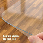 Luxstep Office Chair Mat for Carpet, Computer Desk Mat, Heavy Duty Hardwood/Tile Floor Protector,Easy Glide Plastic Floor Mat for Office Chair for Work,Home,Study with Extended Lip,36"x48"