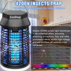 Endbug Bug Zapper with LED Light, Waterproof Bug Zapper Outdoor Indoor, Mosquito Zapper Outdoor Electric Fly Zapper, Mosquito Killer Fly Trap for Outside Patio Garden Backyard Home, Plug in